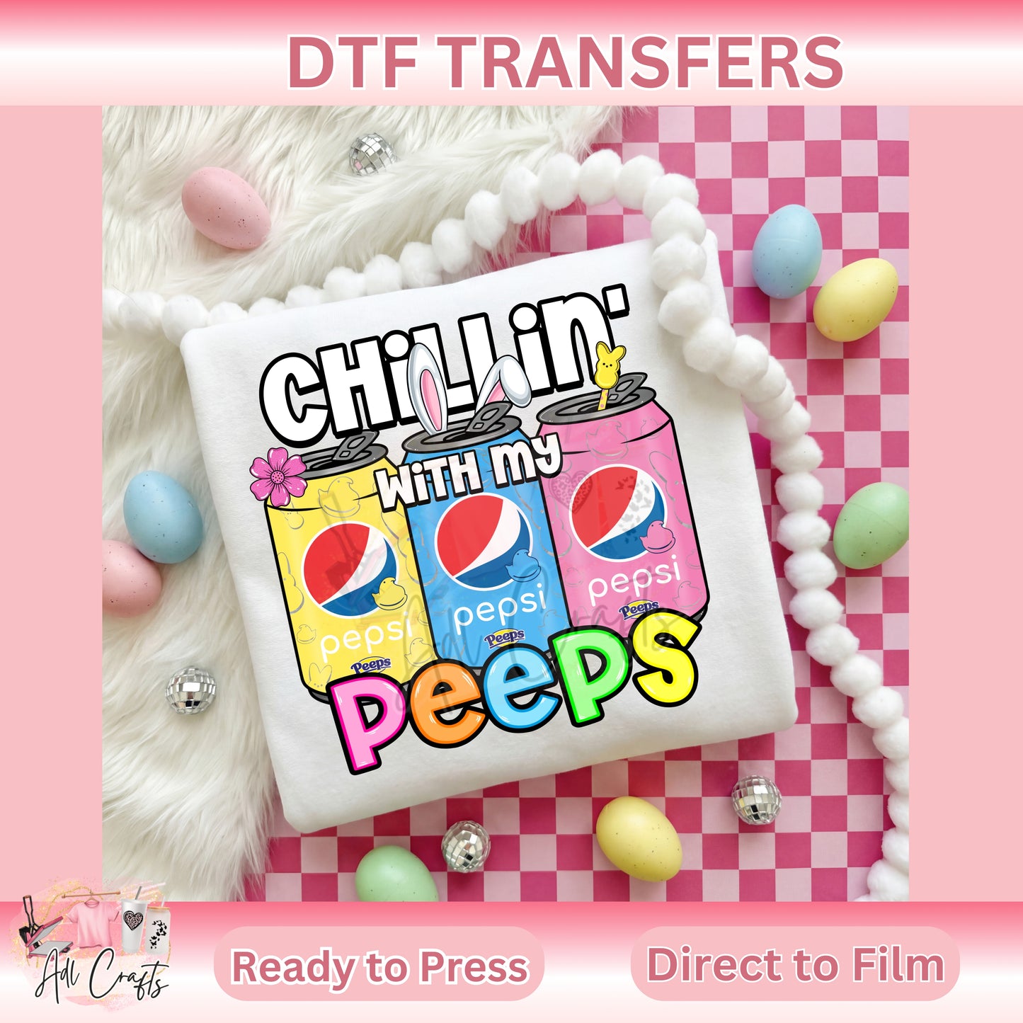 Pep soda Easter DTF Transfer