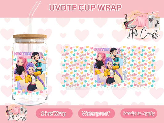 K-pop Girls Hunters Hearts colorful UVDTF WRAPS Valentines