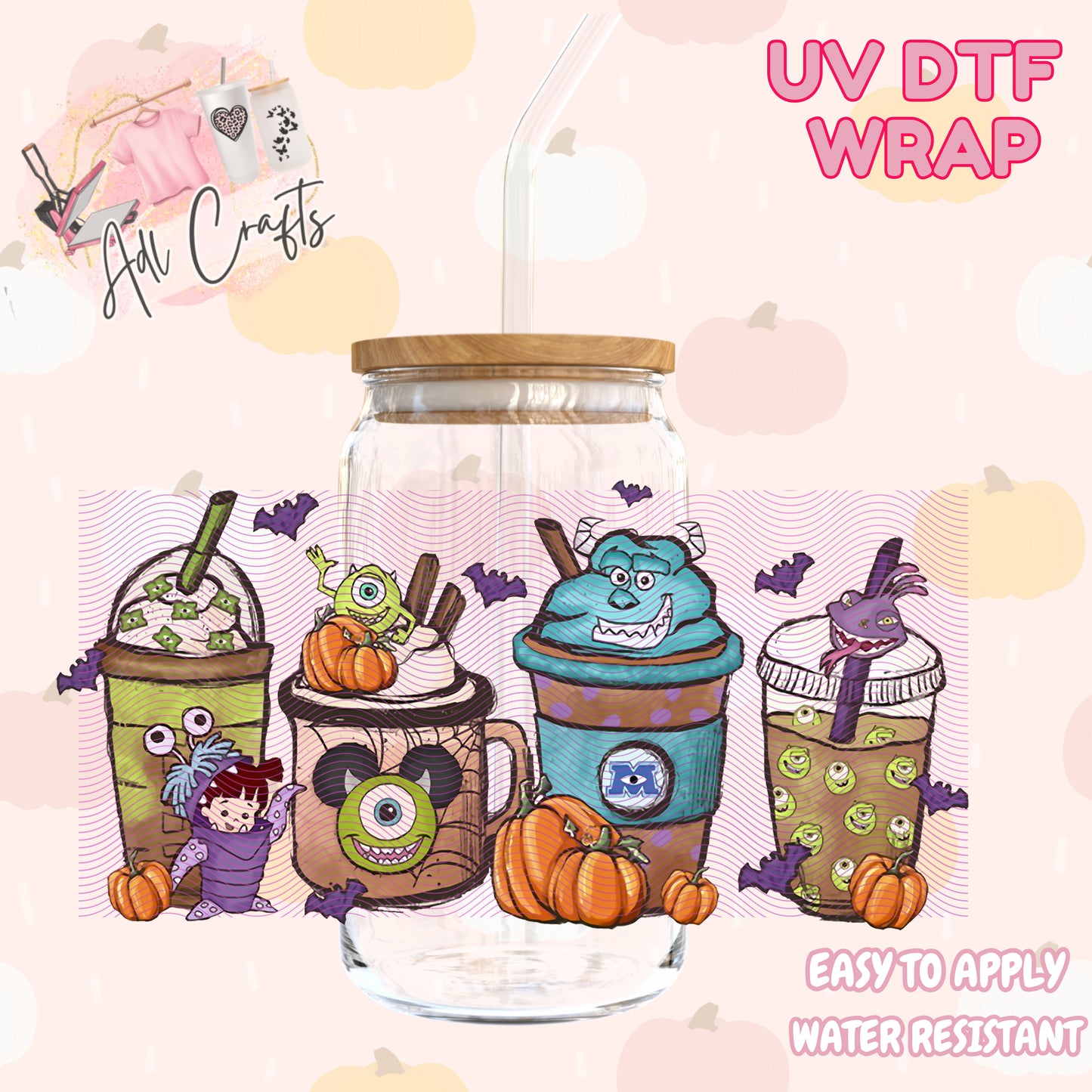 Boo drinks  Fall/Thanksgiving Cup wrap