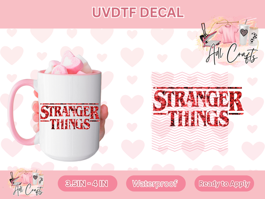 Logo red Strangers Uv Dtf Decal
