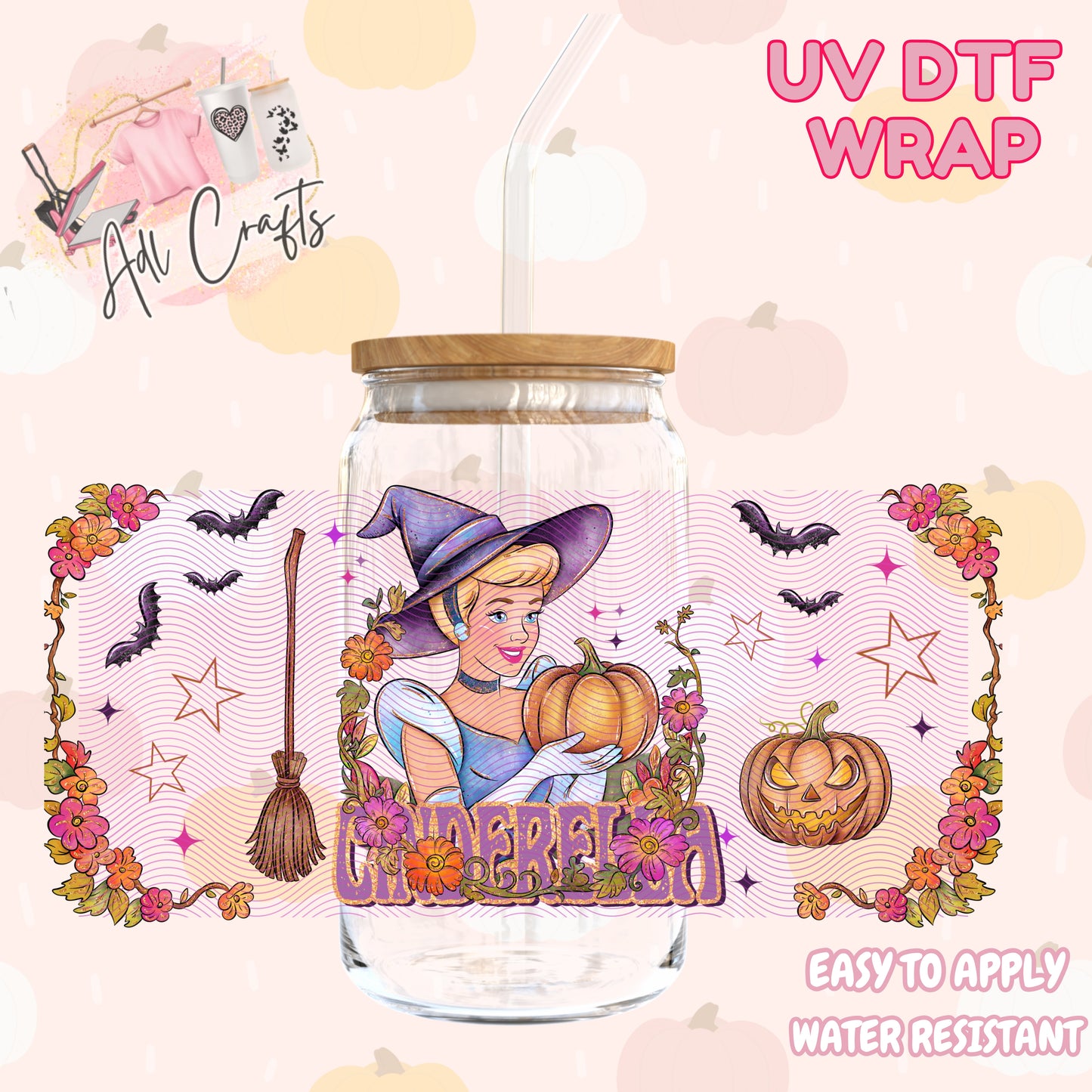 Princess Cinderella spooky Halloween Cup wrap