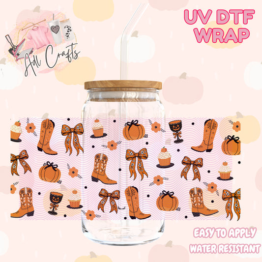 Boots coquette Fall/Thanksgiving Cup wrap