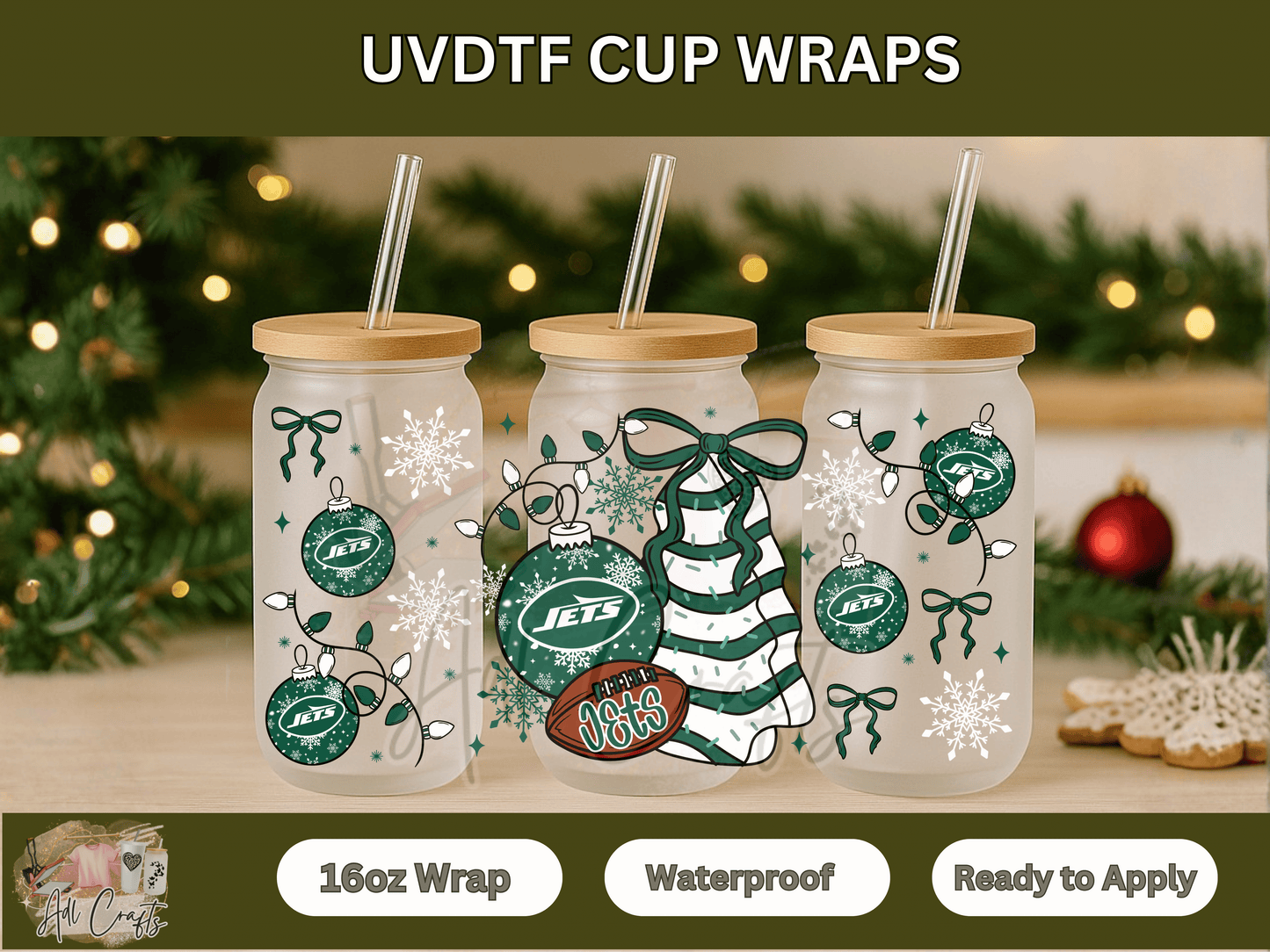 UVDTF WRAPS Christmas NFL Jets