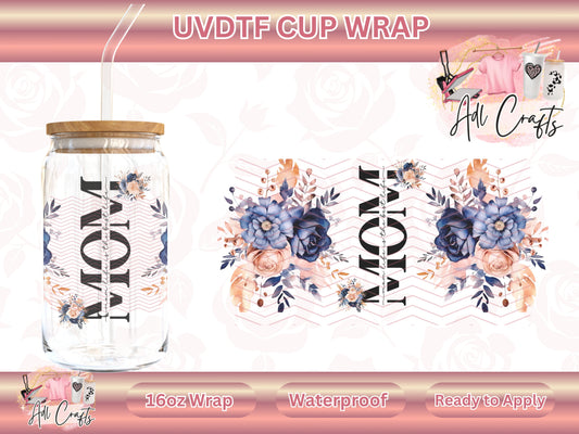 Mom blue and pink Mother's Day UVDTF WRAPS