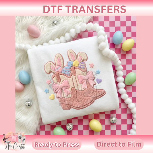 Boots Bunny ears Easter DTF Transfer
