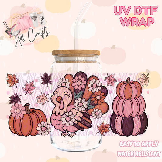 Turkey Fall/Thanksgiving Cup wrap