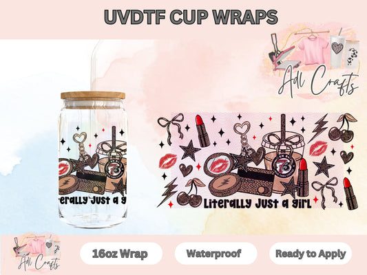 Literally just a girl Coffee UVDTF WRAPS