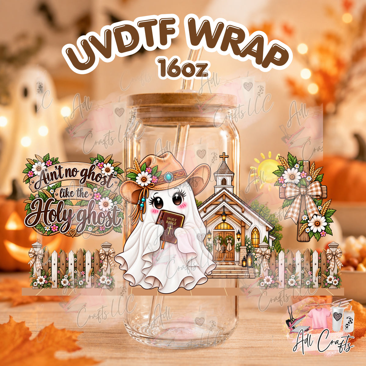 Holy ghost Uvdtf Fall/Thanksgiving cup wrap