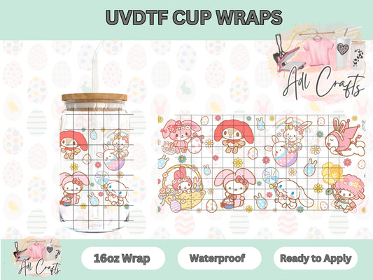 Kitty Friends Vintage UVDTF Cup Wrap
