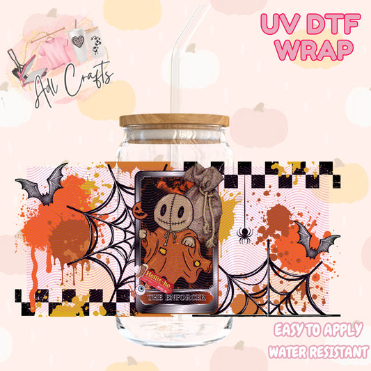 Cute scarecrow ghost Halloween Cup wrap