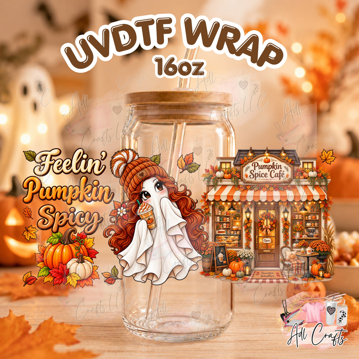 Feeling pumkin spicy red hair Uvdtf Fall/Thanksgiving cup wrap