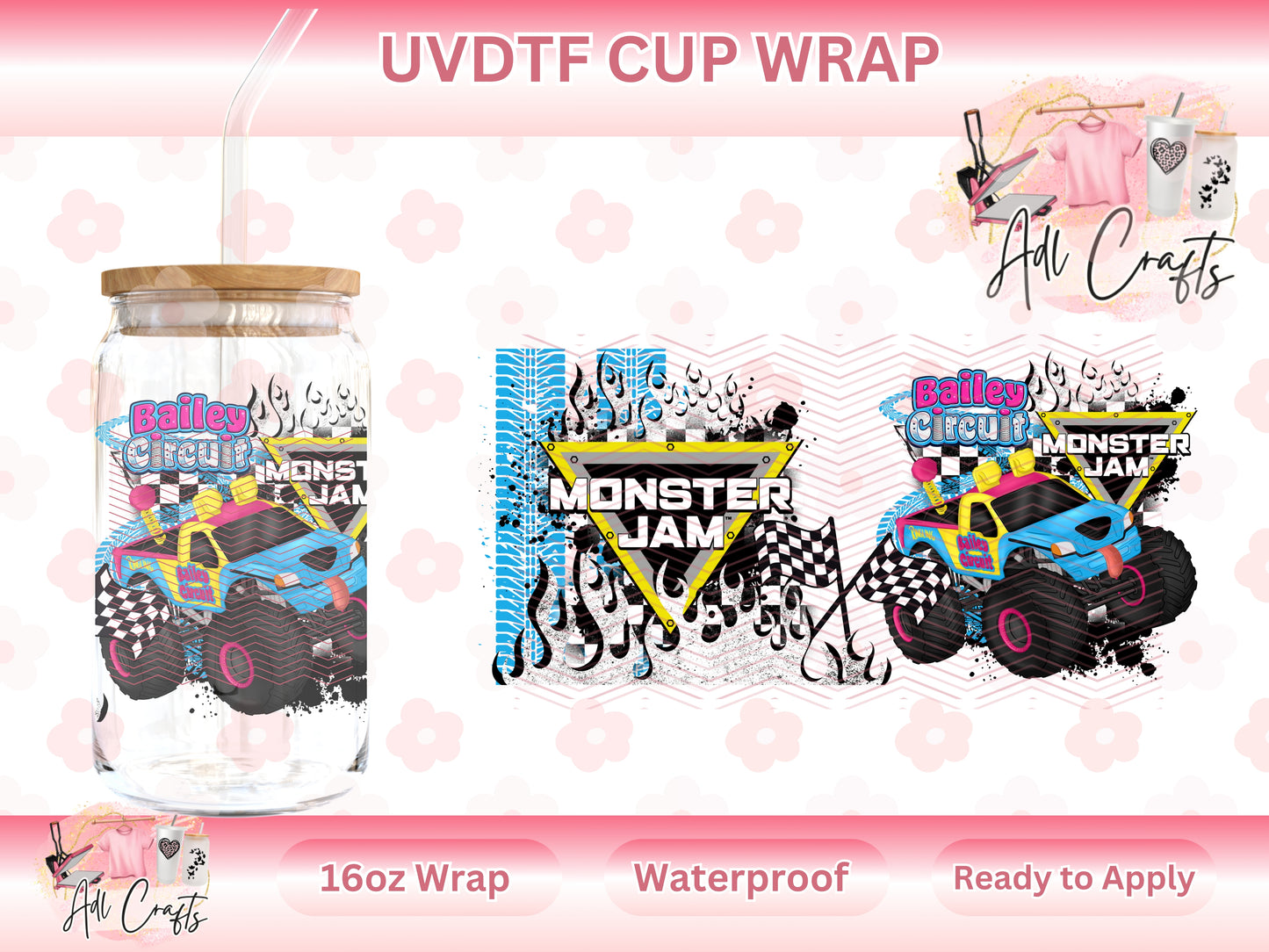 Truck Bailey Dog UVDTF WRAPS