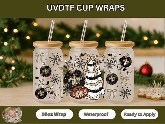 UVDTF WRAPS Christmas NFL Saints