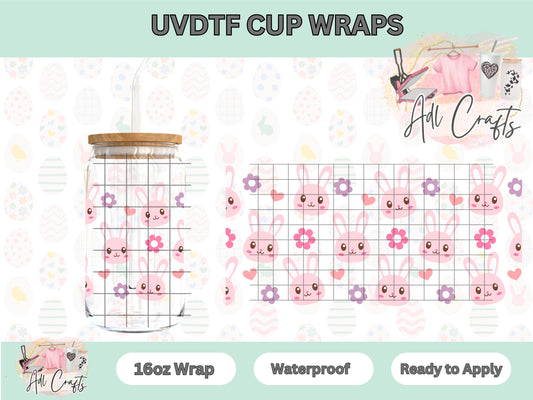 Bunny Flowers Easter UVDTF Cup Wrap