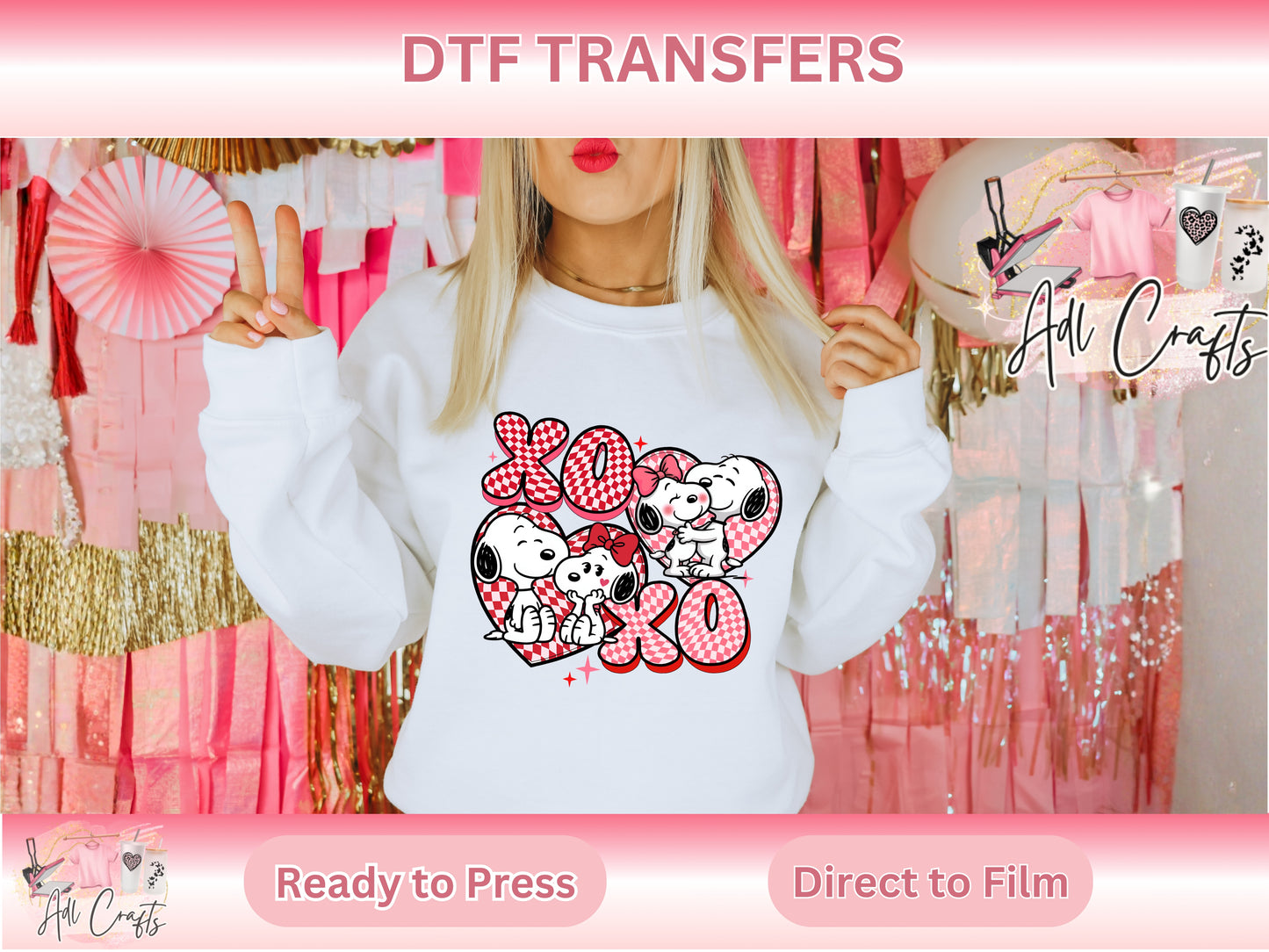 Xoxo Snoop couple Valentines DTF Transfer