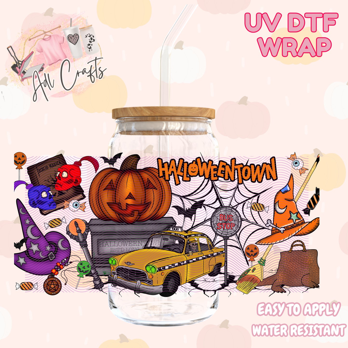 The spooky town Halloween Cup wrap