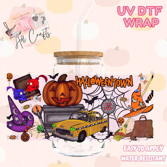The spooky town Halloween Cup wrap
