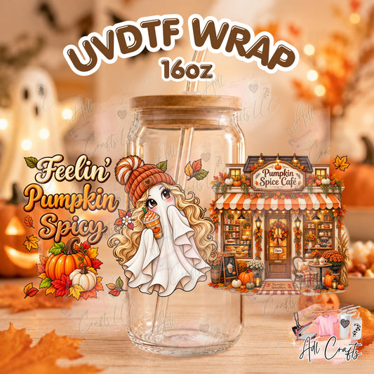 Feeling pumkin spicy bonde hair Uvdtf Fall/Thanksgiving cup wrap