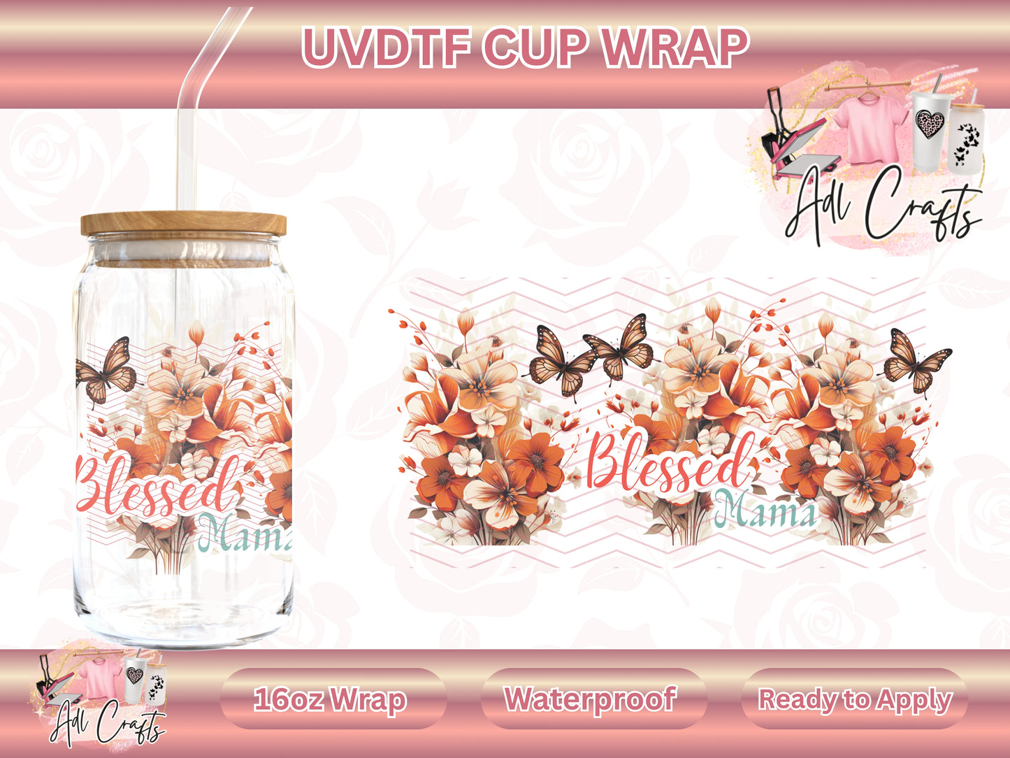 Blessed mama Mother's Day UVDTF WRAPS