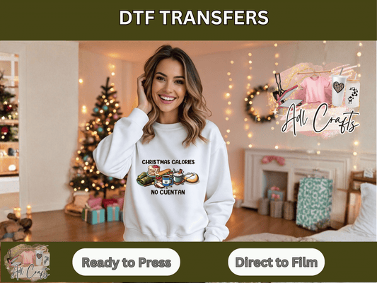 Las Calorias no cuentan El Salvador Christmas DTF Transfer