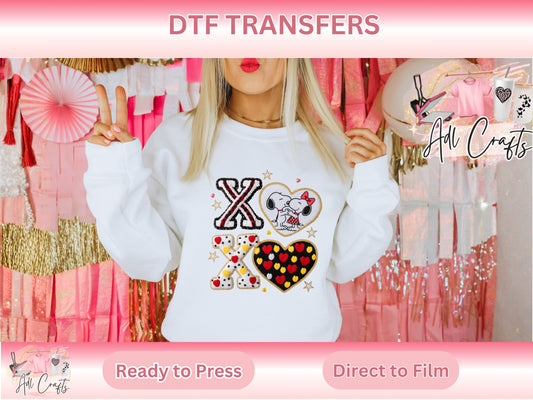 Xoxo Snoo valentines DTF Transfer