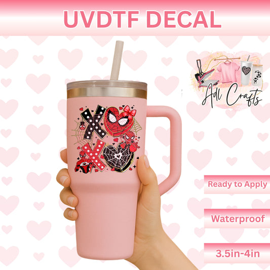 xoxo spidey valentines Uv Dtf Decal