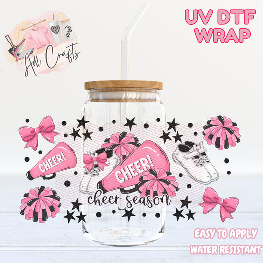 Cheer Pink and Blank UVDTF WRAPS