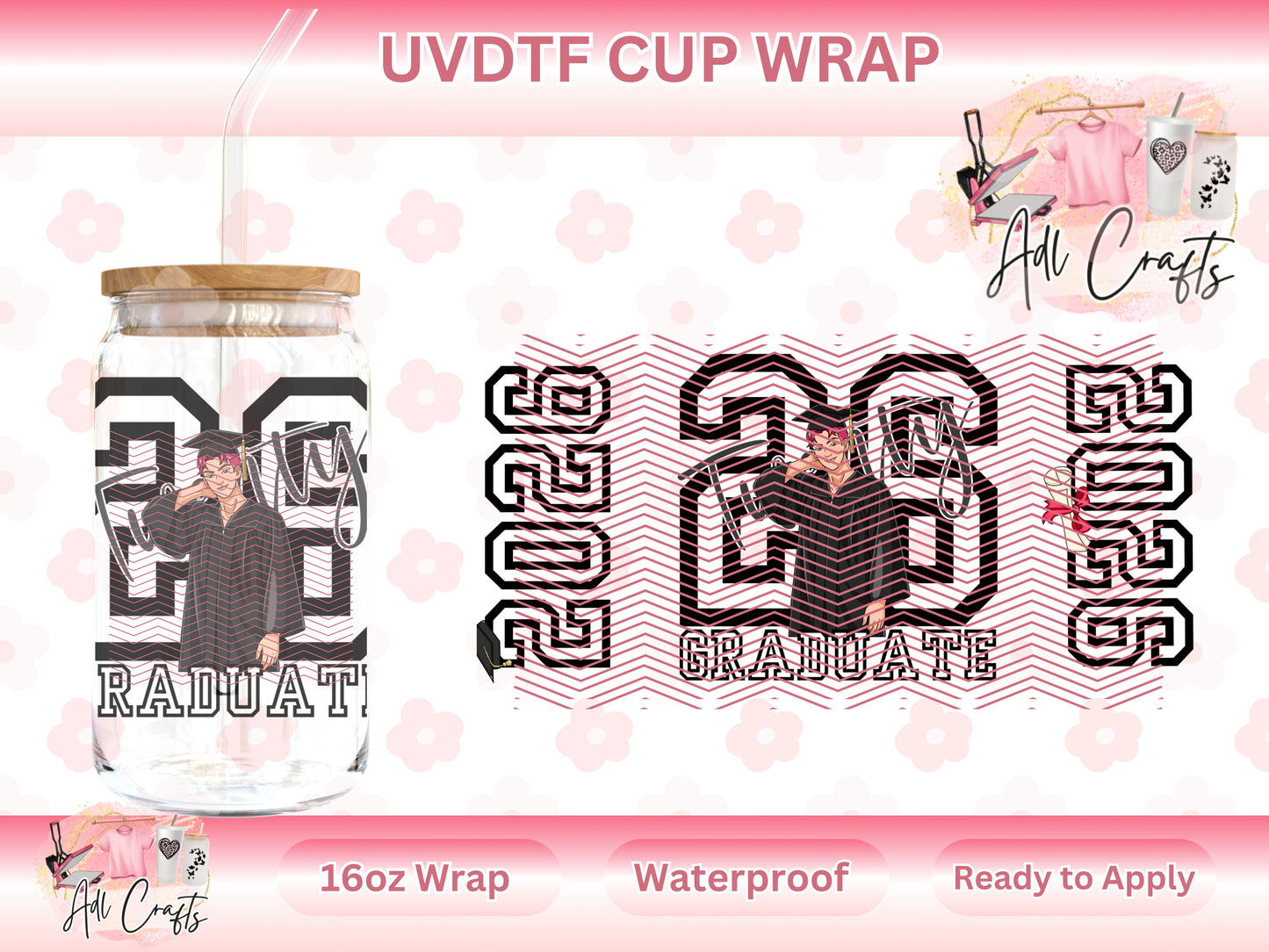 Abby Saja Boys Graduation 2026 UVDTF WRAPS
