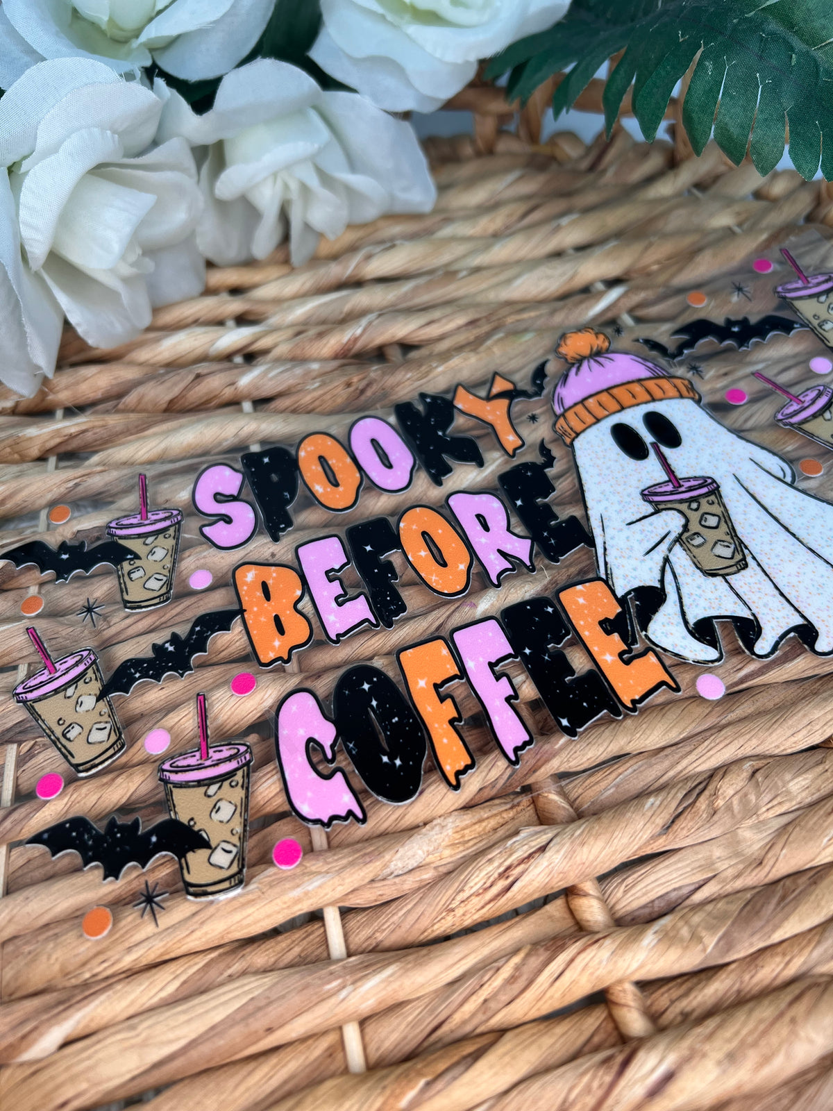 Spooky before coffee halloween Cup wrap