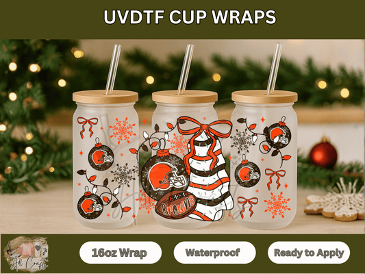 UVDTF WRAPS Christmas NFL Browns