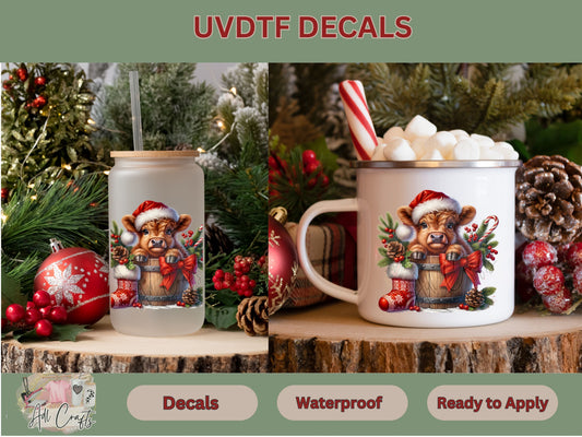 Highland Uv Dtf Decal Christmas
