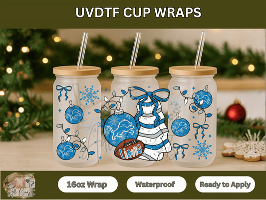 UVDTF WRAPS Christmas NFL Lions