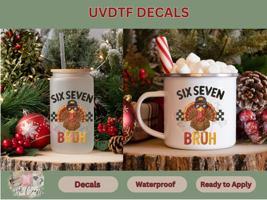 Six sever bruh Uv Dtf Decal Christmas