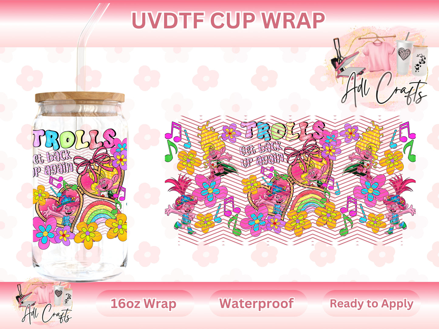 Troll colorful   UVDTF WRAPS Kids
