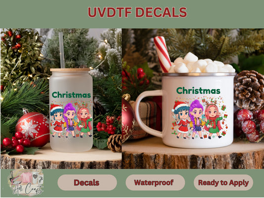 Christmas hunters Uv Dtf Decal Christmas