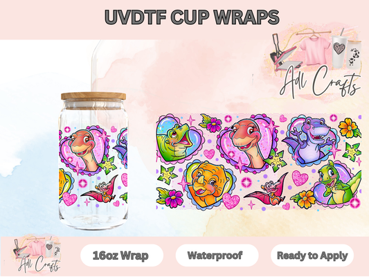 Heart Dinosaurs UVDTF WRAPS