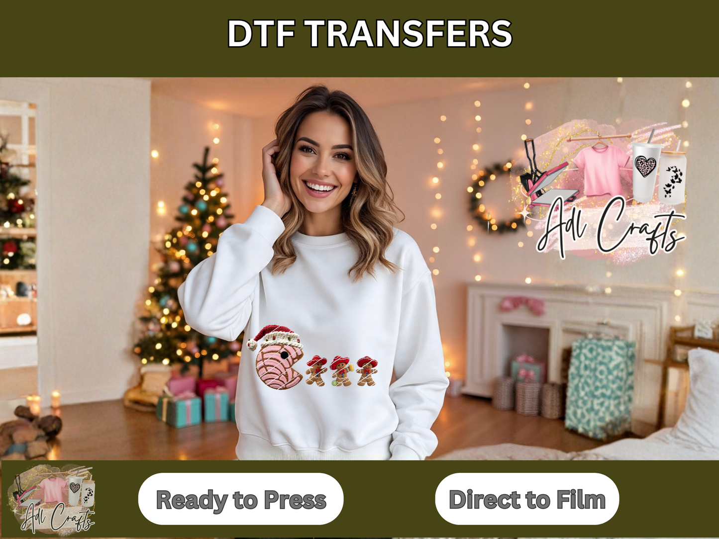 Crochet Mexican Conchita Pac Christmas DTF Transfer