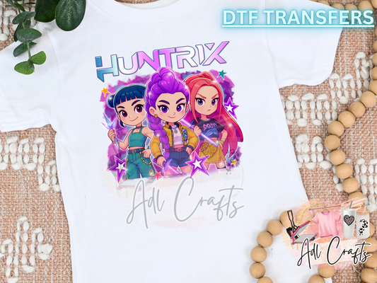 K-pop Cute Purple Huntrxx DTF Transfer