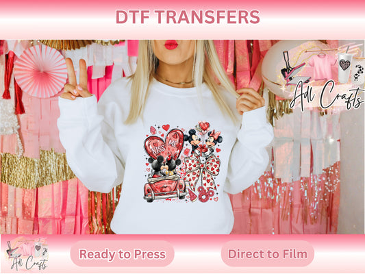 Magical mouse couple valentines DTF Transfer