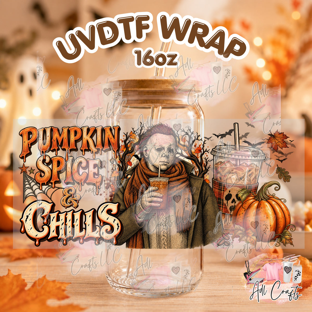 Pumkin spice chills Michael Uvdtf Fall/Thanksgiving cup wrap