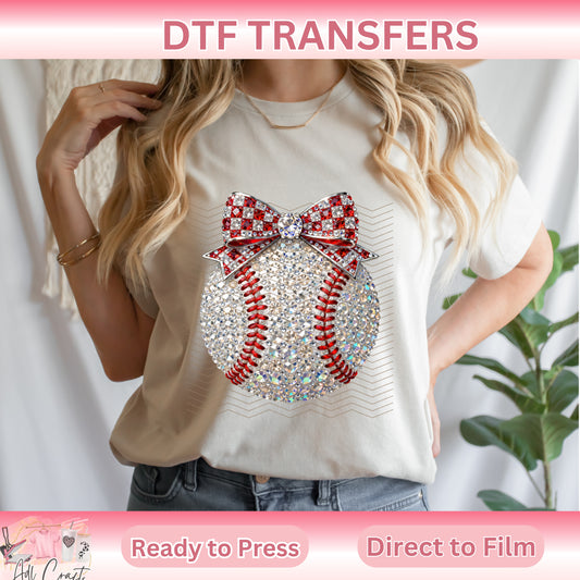 Baseball Glitter SPORTS DTF TRANSFERS