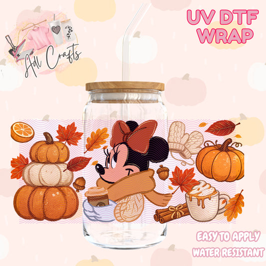 mouse coquette Fall/Thanksgiving Cup wrap