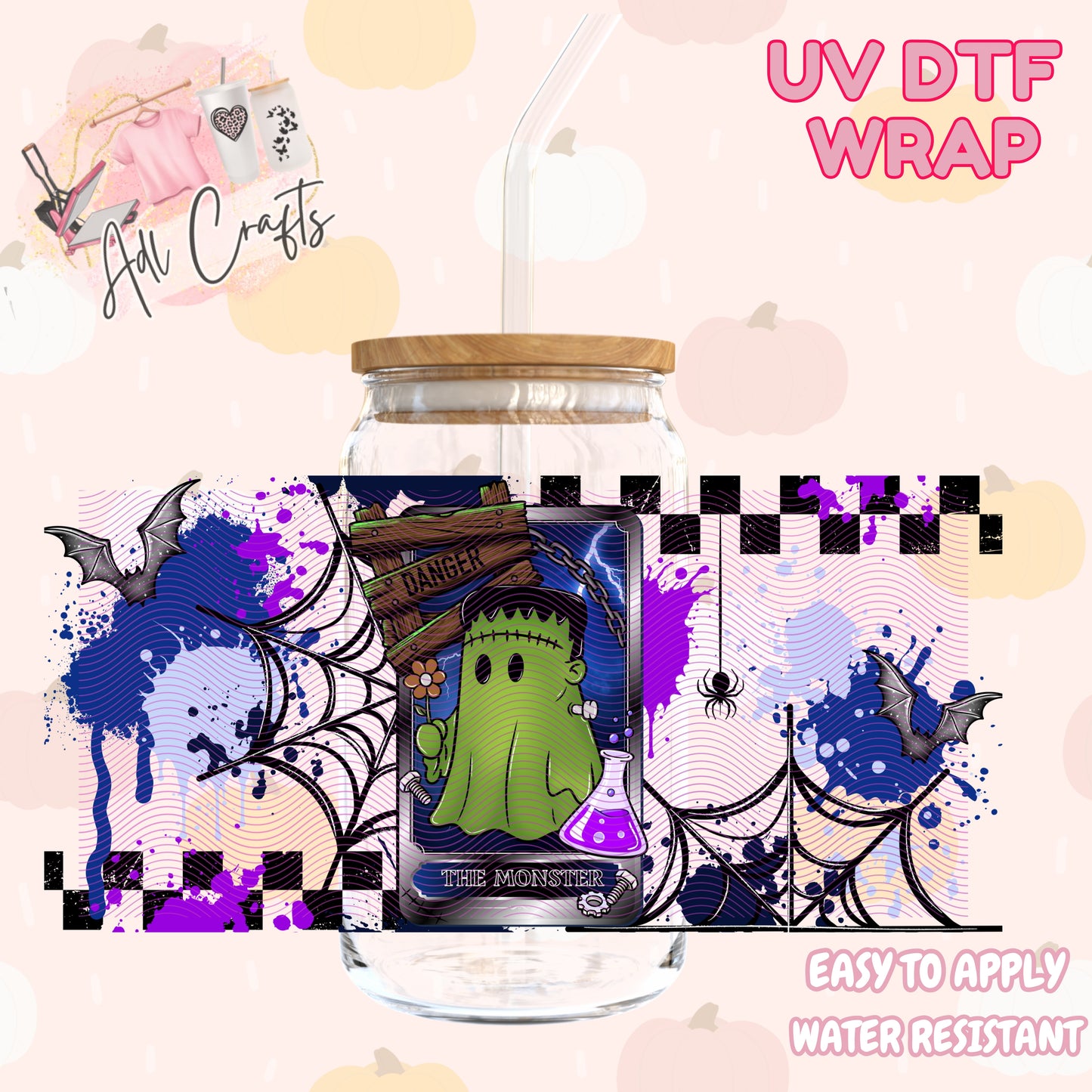 Cute baby zombie ghost Halloween Cup wrap