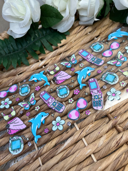 Dolphins Beach Ocean Summer/Spring UVDTF WRAP