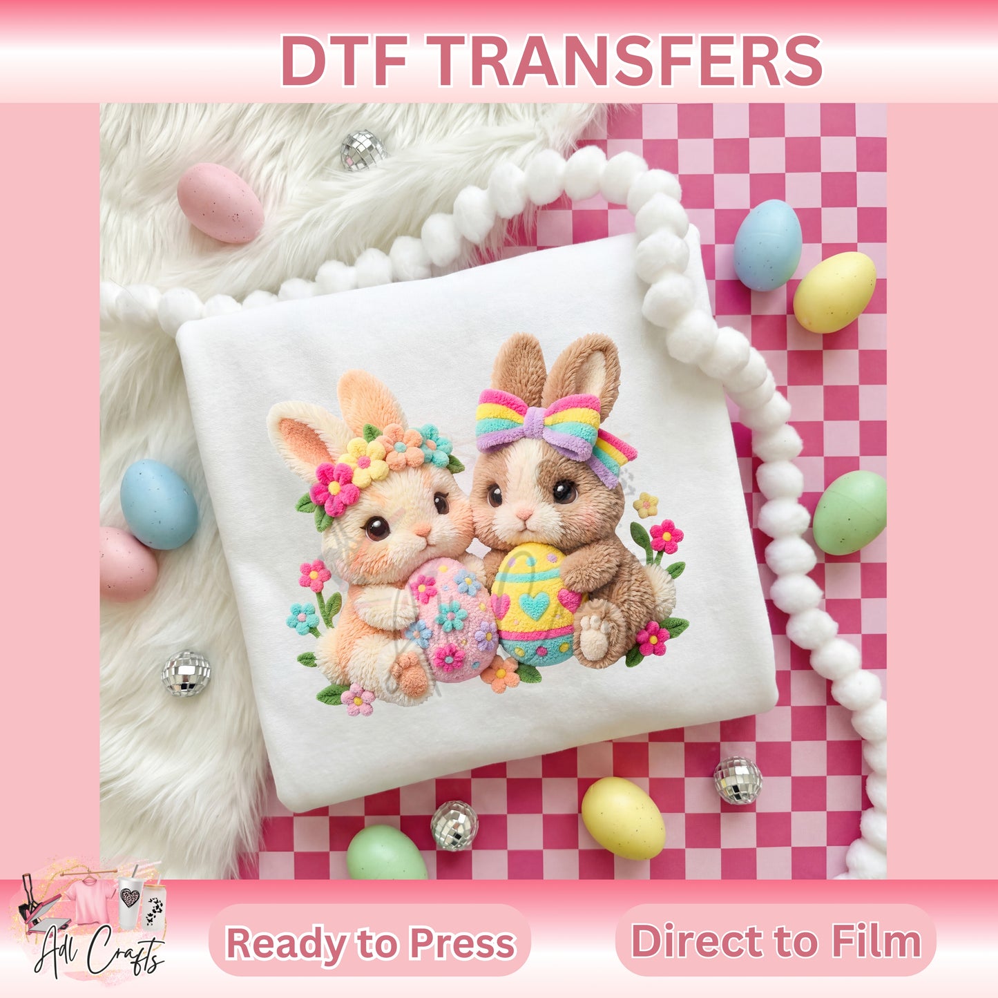 Friends Bunnies Bunny Easter DTF Transfer