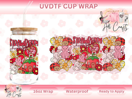 Strawberry flowers UVDTF WRAPS Kids