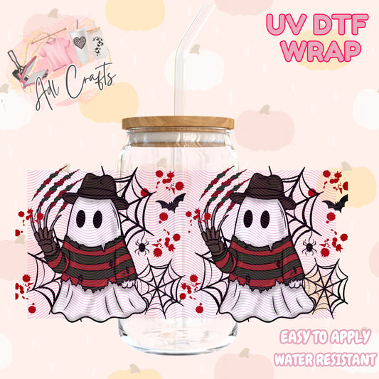 Two finger long killer ghost Halloween Cup wrap