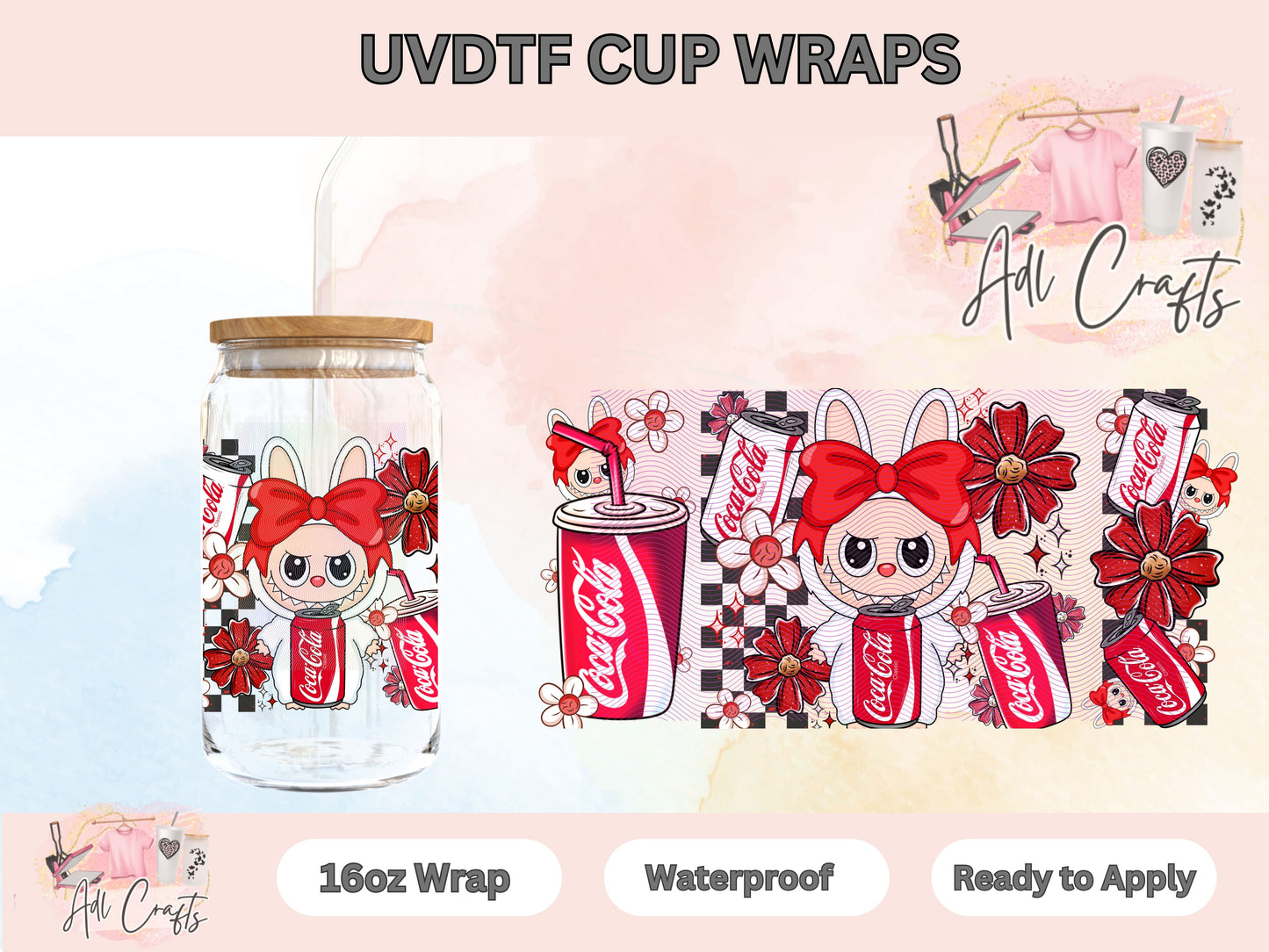 Bubu Dark Soda flowers Drinks UVDTF WRAPS