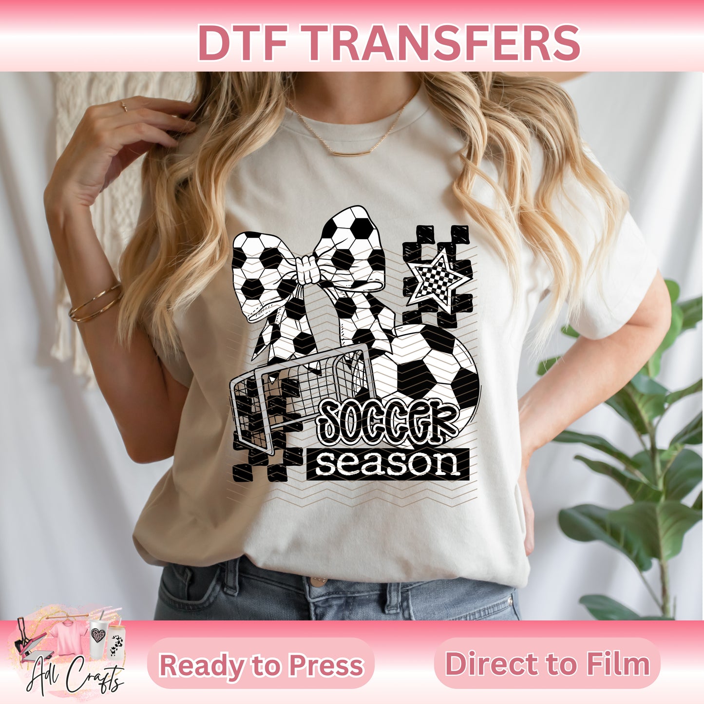 Bow Soccer season SPORTS DTF TRANSFERS