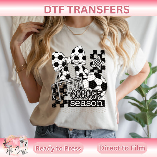 Bow Soccer season SPORTS DTF TRANSFERS